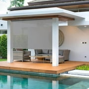 Royalcraft 6' x 6' Crank Operated Gray Solid Outdoor Roller Sun Shade, Breathable