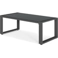 thumbnail image 1 of Mayincolor Aluminum Outdoor Coffee Table, All-Weather Metal Rectangular Patio Side Table with Tempered Glass Top, Patio Tables for Porch Backyard Garden, Grey, 1 of 5