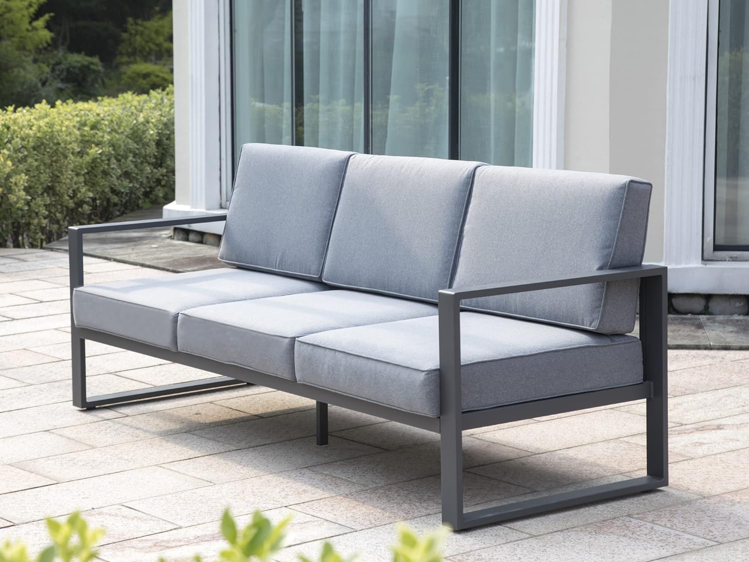 Royalcraft Aluminum Patio Furniture Sofa, AllWeather Modern Metal
