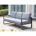 thumbnail image 1 of Royalcraft Aluminum Patio Furniture Sofa, All-Weather Modern Metal Outdoor 3-Seat Couch with Removable, Water-Resistant Cushions (Gray), 1 of 7