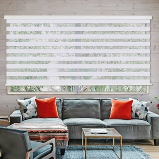 CHICOLOGY Dual Layer & Privacy Free-Stop Cordless Zebra Roller Shades 