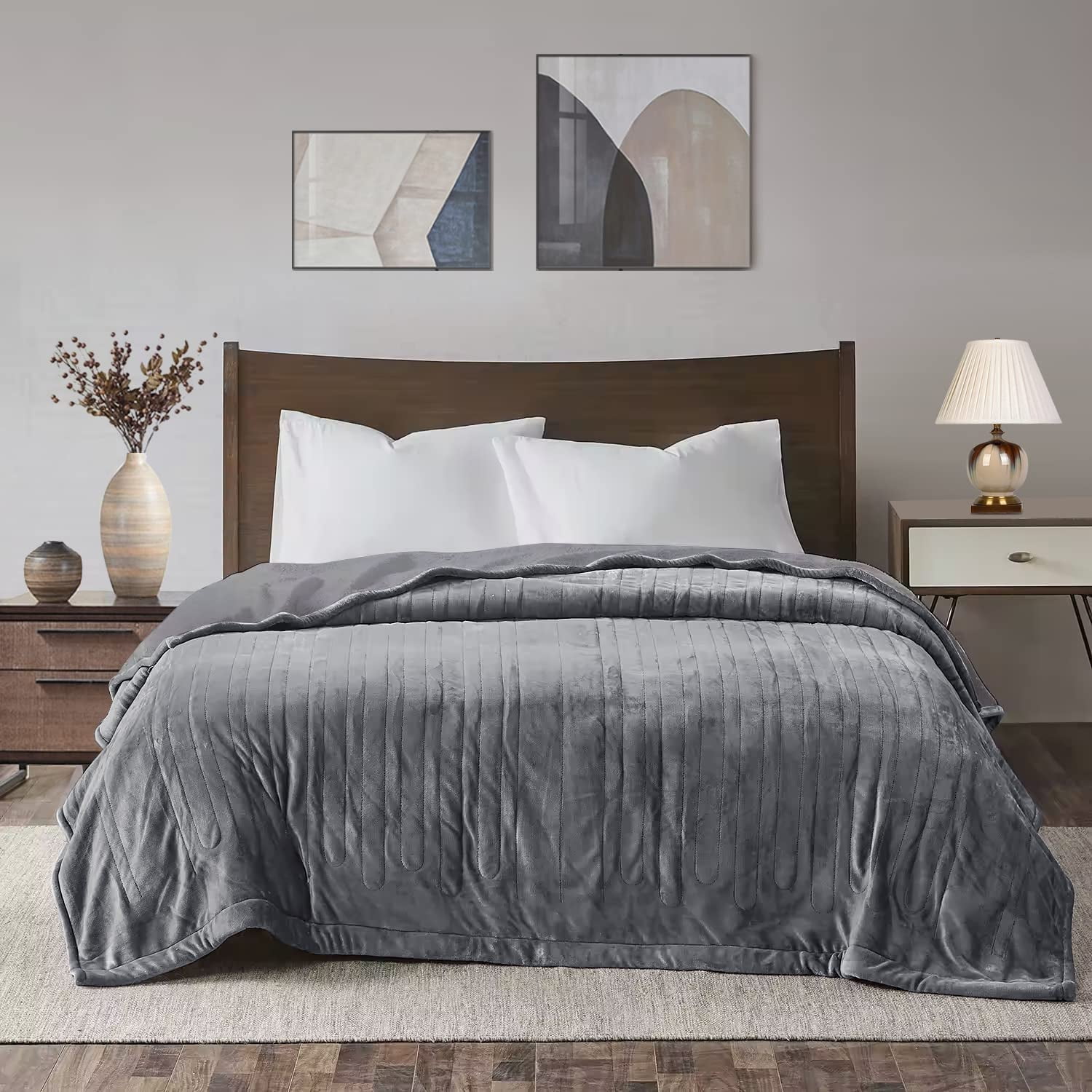 Royalcraft Electric Blanket King Size 90"x100" Flannel Heated Throw