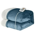thumbnail image 1 of Mayincolor Electric Heated Blanket, 84" x 62" Twin Size Electric Blanket with 10 Heating Levels and 12 Hours Auto-Off, Soft Flannel Blanket with ETL Certification,Blue, 1 of 7