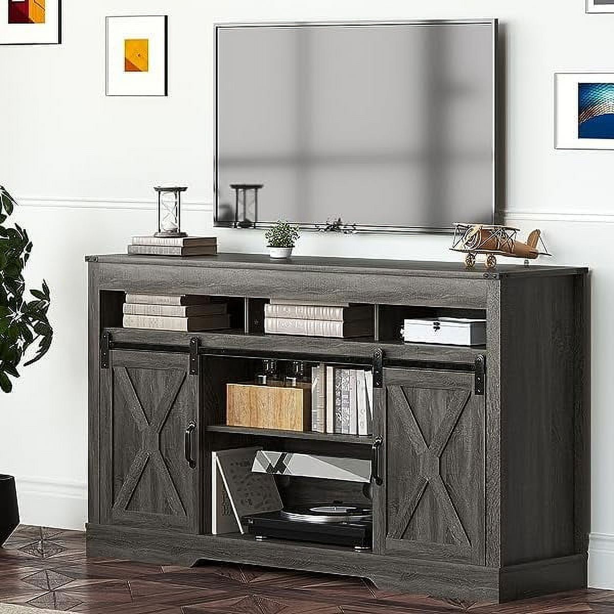 Royalcraft Farmhouse TV Stand for 65+ inch TV, 34'' Tall Entertainment