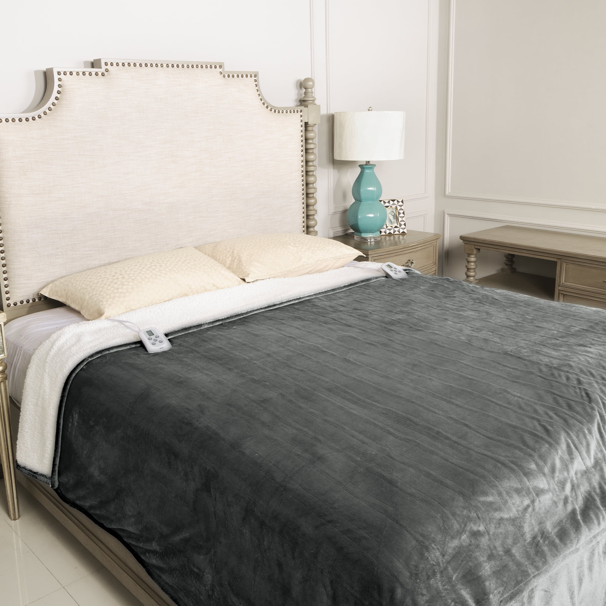 Royalcraft Heated Blanket King Size, Electric Throw Dual Control , 10