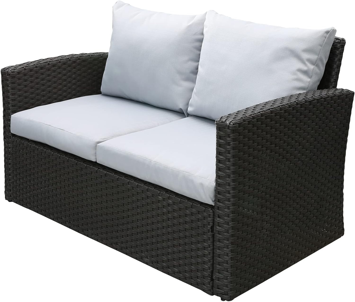 Royalcraft Comfortable Outdoor Patio Loveseat, Backyard Wicker Rattan