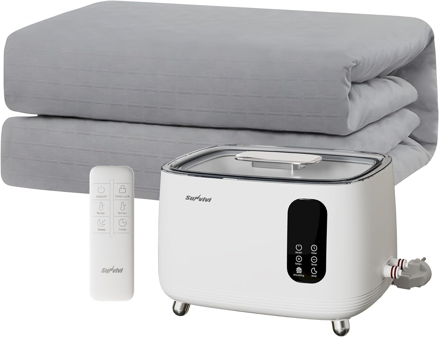 Royalcraft Water Heated Mattress Pad, 77" x 69" Water Heated Bed Warmer