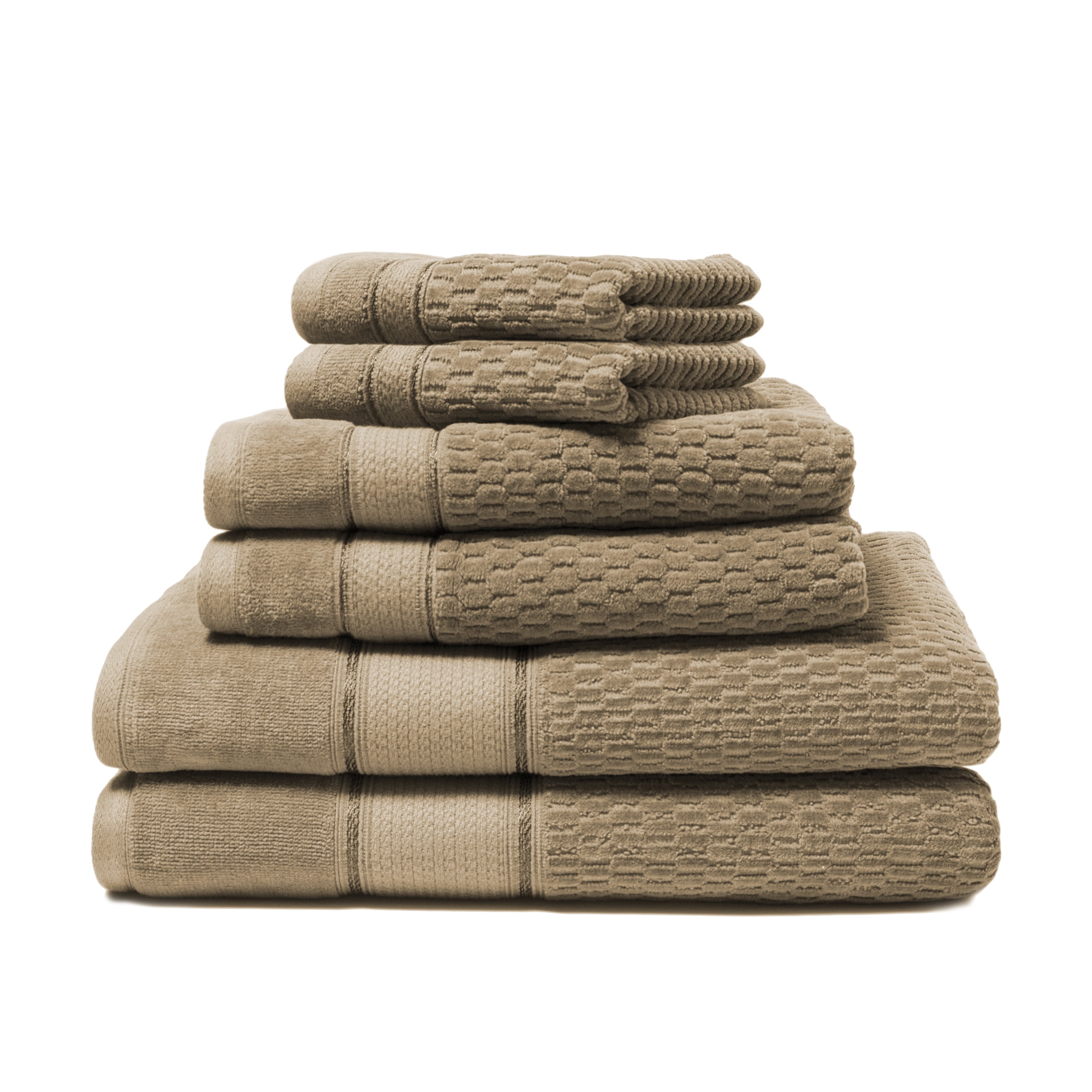 Royale 6-Piece 100% Turkish Cotton Bath Towel Set - Walmart.com