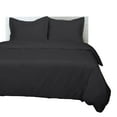 thumbnail image 1 of Royale Black Duvet Cover Full Size - Washed Duvet Cover Set, 3 Piece Double Brushed Duvet Covers set with Button Closure - 1 Duvet Cover 80x90 inches and 2 Pillow Shams - Comforter Cover, 1 of 7