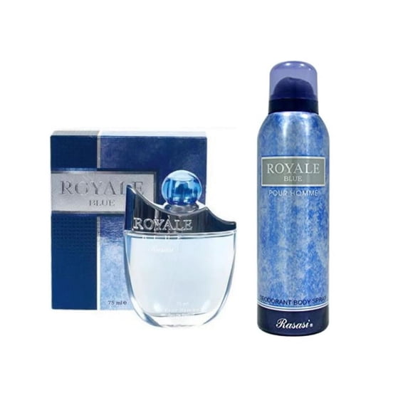 Royale Blue for Men Perfume EDP with DEO - 75 ML (2.5 oz) and 200ML (6.7 oz) I Value Pack| by RASASI