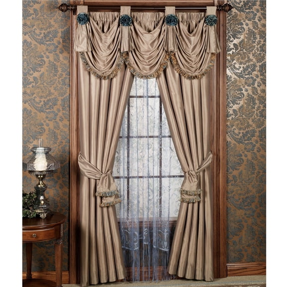 Royale Dusky Taupe Bedding Window Treatment Curtains Tailored 84 x 95