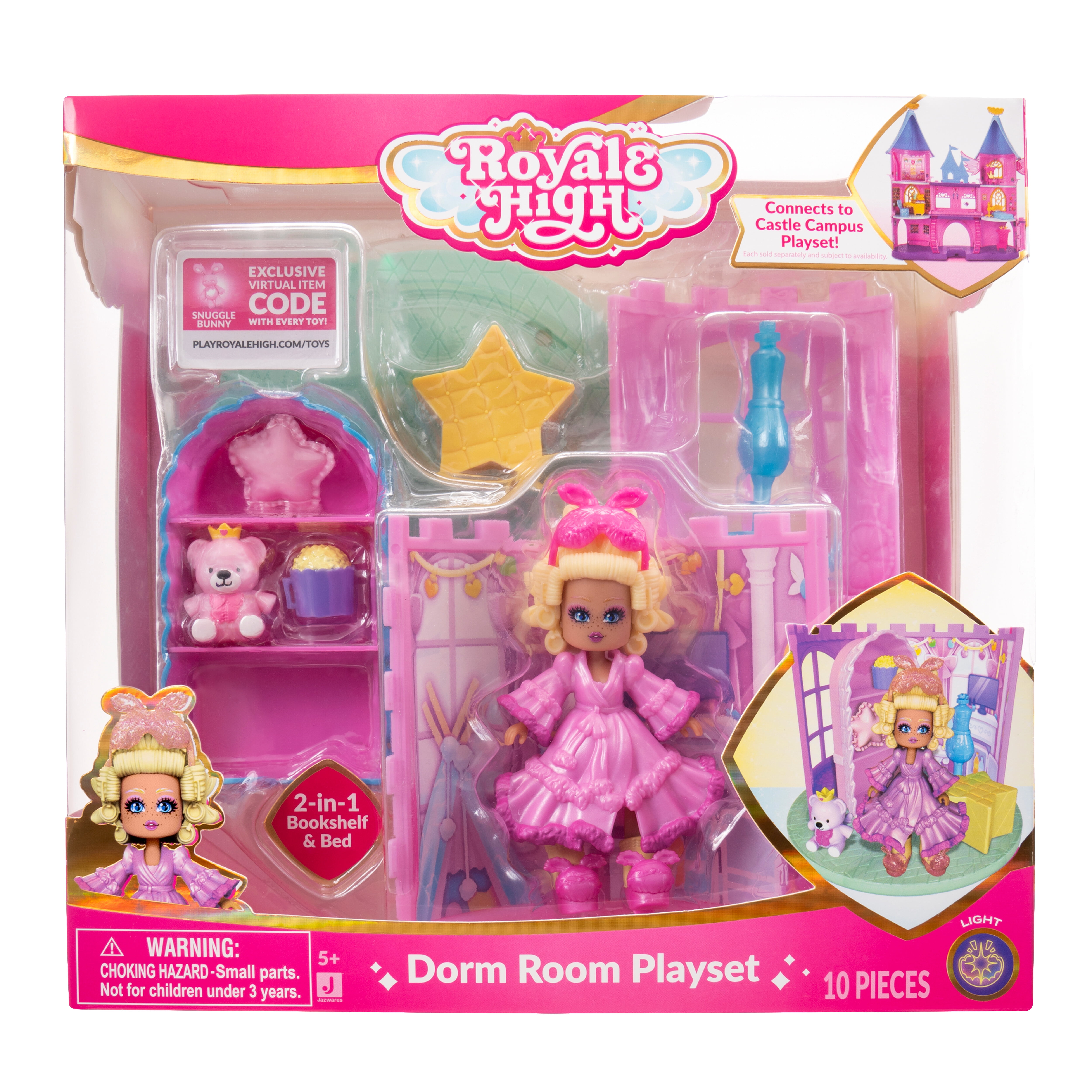 Royale High Dorm Room Playset - 1 Doll, 5 Accessories - Fits Inside Castle Playset
