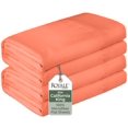 thumbnail image 1 of Royale Linen 2 Pack Bulk Flat Sheet Set - Top Sheets - Soft 1800 Microfiber - Stain Resistant - for Hotel, Massage Table, Hospital, Dorm - California King Flat Sheet Sold Separately (King Cal, Coral), 1 of 9