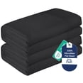 thumbnail image 1 of Royale Linens 2 Pack Bulk Flat Sheet Set Top Sheets Soft 1800 Microfiber Wrinkle & Stain Resistant - for Hotel, Massage Table, Hospital, Dorm - Full Flat Sheet Sold Separately (Full, Black), 1 of 9