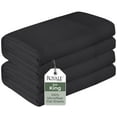 thumbnail image 1 of Royale Linens 2 Pack Bulk Flat Sheet Set - Top Sheets - Soft 1800 Microfiber - Wrinkle & Stain Resistant - for Hotel, Massage Table, Hospital, Dorm - King Flat Sheet Sold Separately (King, Black), 1 of 9