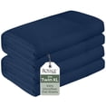 thumbnail image 1 of Royale Linen 2 Pack Bulk Flat Sheet Set - Top Sheets - Soft 1800 Microfiber - Wrinkle & Stain Resistant - for Hotel, Massage Table, Hospital, Dorm - Twin XL Flat Sheet Sold Separately (Twin Xl, Navy), 1 of 9