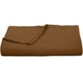 thumbnail image 1 of Royale Linen 300 Thread Count 100% Long Staple Combed Cotton Flat Sheet - Super Soft - Top Sheet - King Flat Sheet Sold Separately - Breathable, Cool & Crisp Percale Flat Sheet Only (King, Chocolate), 1 of 10