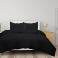 thumbnail image 1 of Royale Linens 3-Piece Black Duvet Bedding Sets, Full, 1 of 9
