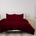 thumbnail image 1 of Royale Linens 3-Pieces Burgundy Duvet Bedding Sets, Full, 1 of 8