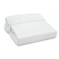 thumbnail image 1 of Royale Linens 300 Thread Count 100% Long Staple Combed Cotton Fitted Sheet - Super Soft Deep Pocket Bottom Sheet - White Fitted Sheet Full Size - Full Fitted Sheet Only - Elastic Sheet (Full, White), 1 of 10