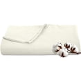 thumbnail image 1 of Royale Linens 300 Thread Count 100% Long Staple Combed Cotton Flat Sheet - Super Soft - Top Sheet - Queen Flat Sheet Sold Separately - Breathable, Cool & Crisp Percale (Queen, Ivory), 1 of 9