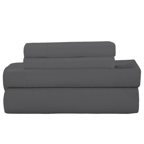 Royale Linens 4-Piece 1000 Thread Count Smoked Pearl Microfiber Bed Sheet Set, Queen – Deep Pockets