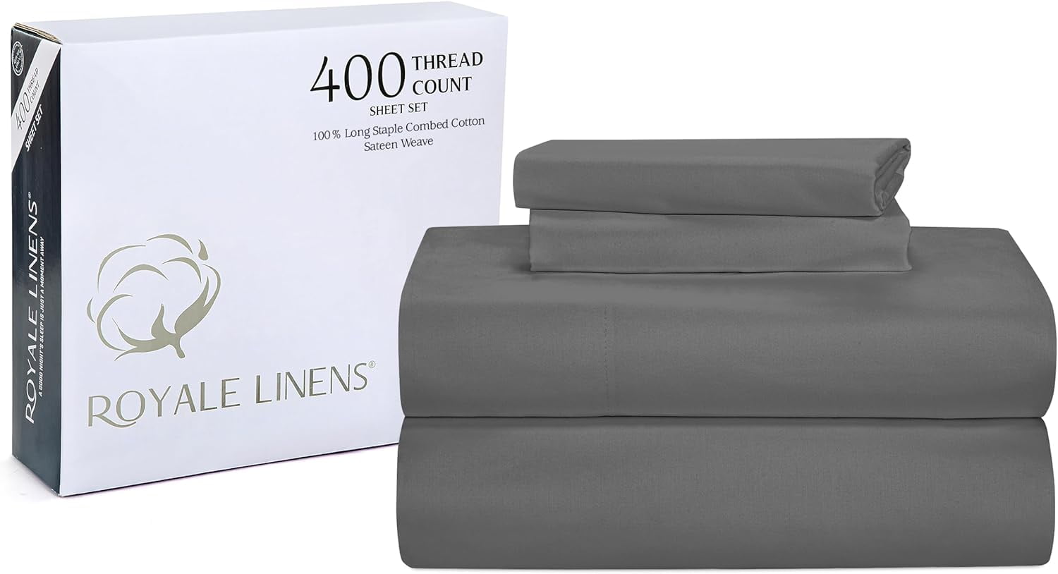 Spanish Slate Cotton Sateen Full Sheet Set