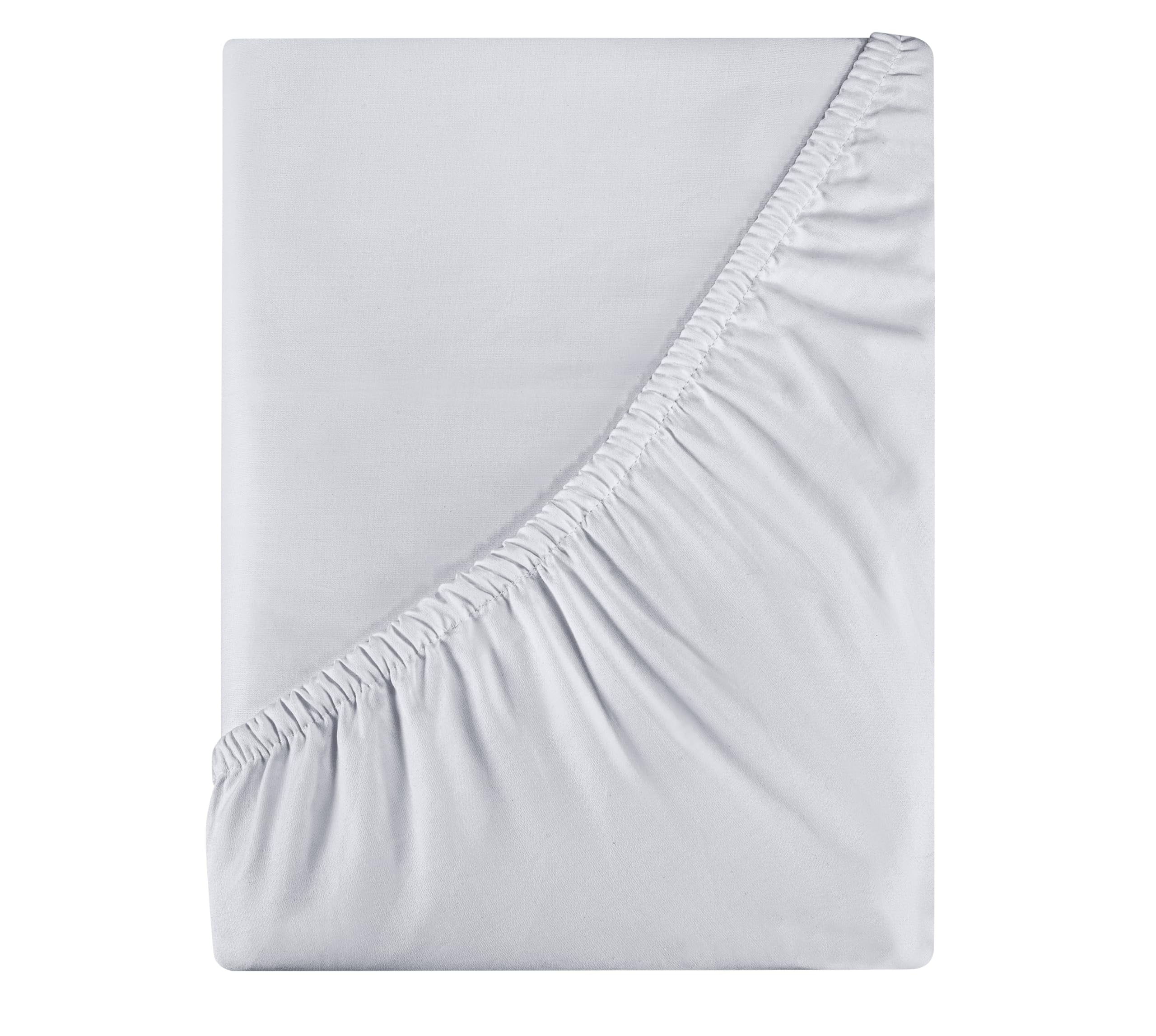 Spanish Silver Full Size Cotton Microfiber Fitted Sheet Set