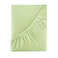 thumbnail image 1 of Royale Linens 400 Thread Count 100% American Grown Cotton Fitted Sheet Queen Size -All Around Elastic Fitted Sheet - Luxury Sateen Weave - Snug Fit Bottom Sheet Fit Up To 16" (Queen, Florentine Sage), 1 of 9