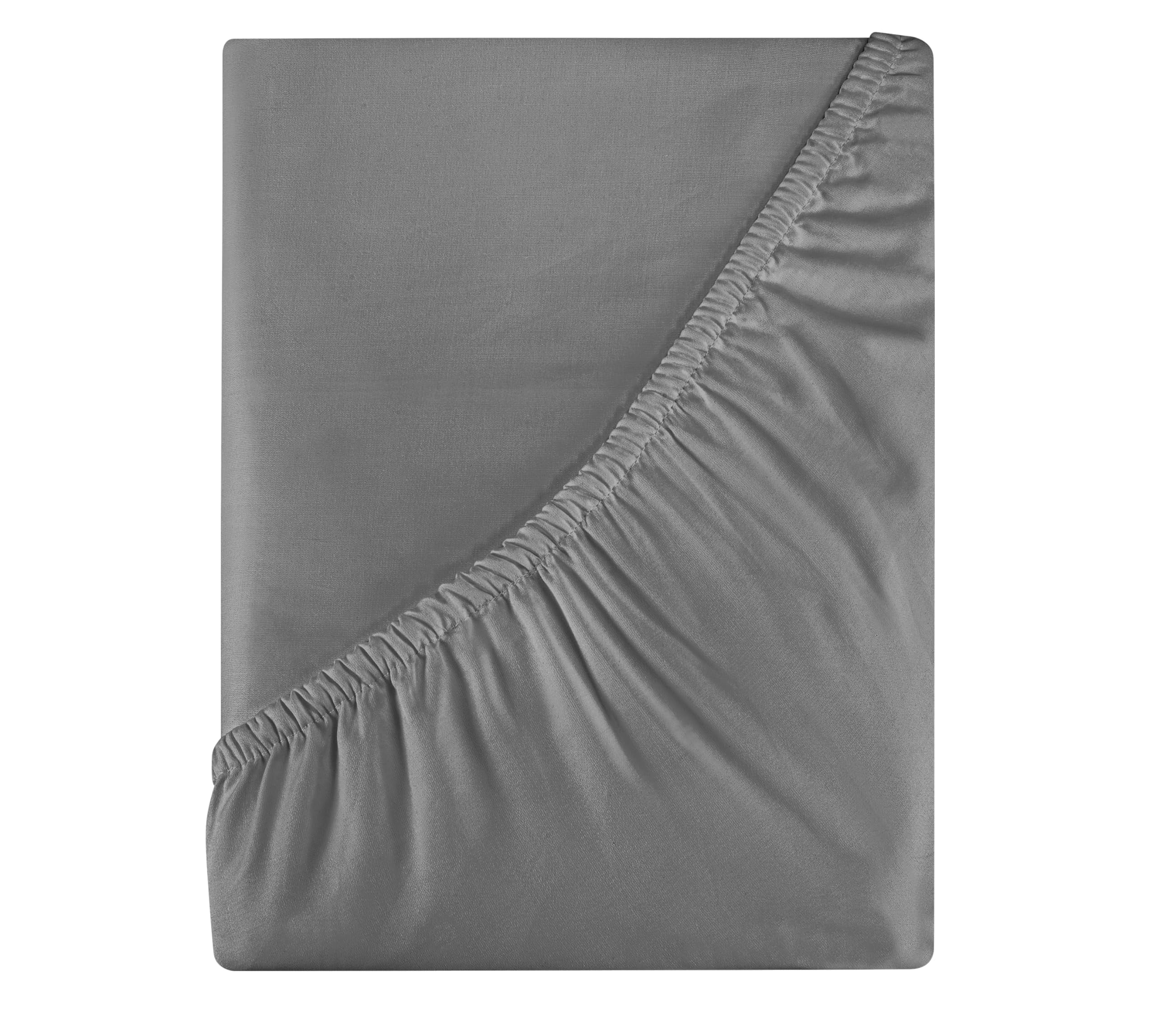 King Size Spanish Slate Cotton Sateen Deep Pocket Fitted Sheet