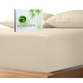 thumbnail image 1 of Royale Linens Bamboo Fitted Sheet Queen Only - Cooling Queen Size Fitted Sheets For Bed - Deep Pocket Upto 16" - Organic Viscose Derived from Bamboo - Breathable &Silky Bottom Sheet (60x80 Inch,Sand), 1 of 9