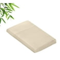 thumbnail image 1 of Royale Linens Bamboo Full Flat Sheets Only - Cooling Sheets - Organic Viscose Derived from Bamboo - Full Size Flat Sheet Only - Top Sheet - Breathable & Silky Bedding (Full, Sand), 1 of 9