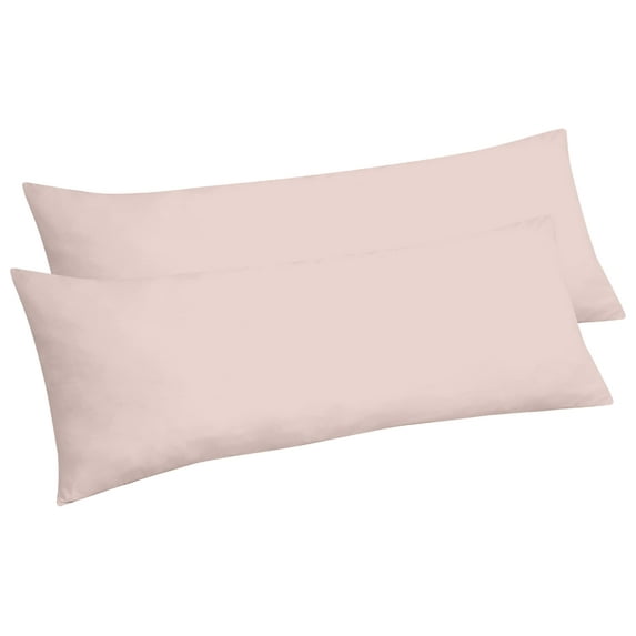 Royale Linens Body Pillow Cover - Double Brushed 1800 Microfiber - 20"x54" with Hidden Zipper Closure - Wrinkle & Fade Resistant - Super Soft Body Pillowcase 2 Pack (Pink, Pack of 2)