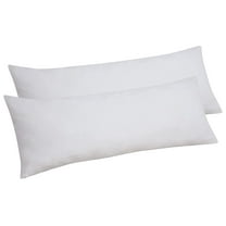 Royale Linens Body Pillow Cover - Double Brushed 1800 Microfiber - 20"x54" with Hidden Zipper Closure - Wrinkle & Fade Resistant - Super Soft Body Pillowcase 2 Pack (White, Pack of 2)