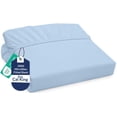 thumbnail image 1 of Royale Linens Fitted Sheet California King - Ultra Soft 1800 Brushed Microfiber - Hotel Luxury Bottom Sheets - Wrinkle Free & Fade Resistant - Deep Pocket Fitted Sheet Only (King Cal, Lake Blue), 1 of 10