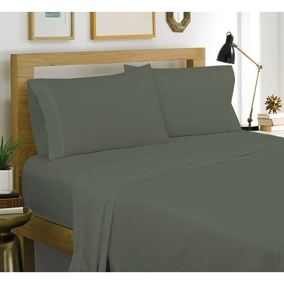 Royale Linens Graphite 400 Thread Count Performance Full Sheet Set