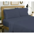 thumbnail image 1 of Royale Linens Indigo 400 Thread Count Performance Queen Sheet Set, 1 of 5