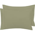 thumbnail image 1 of Royale Linens King Pillowcase Set of 2 - Bed Pillow Cover - 20" x 40" -Sage Green Pillowcases - 1800 Brushed Microfiber, Wrinkle & Fade Resistant - Soft & Cozy- King Size Pillow Case (King, Sage), 1 of 9