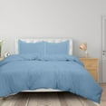 thumbnail image 1 of Royale Linens Lake Blue Duvet Cover Twin Size - Twin Duvet Cover Set - 2 Pieces Double Brushed Twin Duvet Cover with Zipper Closure, 1 Twin Duvet Cover 68x90 inches and 1 Pillow Sham (Twin, Lake Blue), 1 of 8