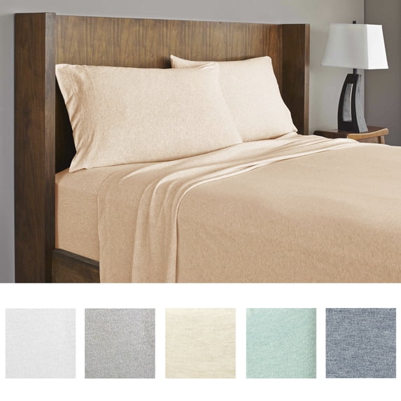 Twin 3-Piece Sheet Set, Soft Tees Luxury Cotton Modal Ultra Soft Jersey Knit Sheet Sets by Royale Linens