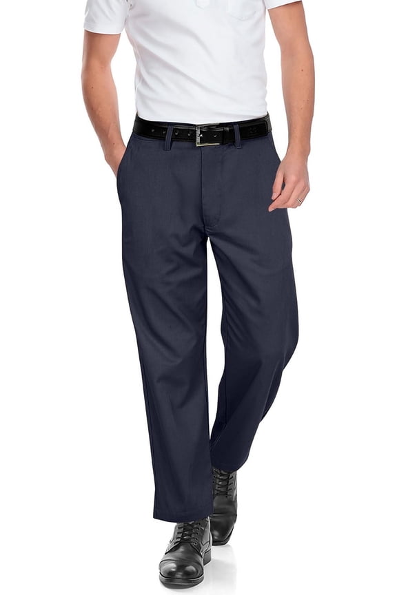 Men's Classic Fit Wrinkle-Resistant Flat-Front Chino Pant (Regular and Big & Tall) Navy