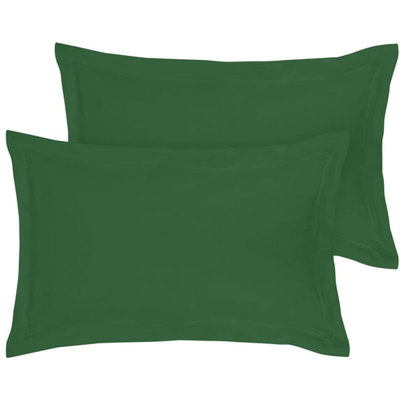 Royale Linens Pillow Shams 2 Pack Euro Size 26x26 Inch-Brushed 1800 Microfiber- Bed Pillow Shams, Wrinkle & Fade Resistant Super Soft and Cozy-Envelope Closure-Oxford Pillow Case (Euro, Hunter Green)