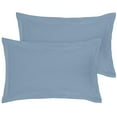 thumbnail image 1 of Royale Linens Pillow Shams 2 Pack Euro Size 26x26 Inch- Brushed 1800 Microfiber- Bed Pillow Shams, Wrinkle & Fade Resistant Super Soft and Cozy- Envelope Closure- Oxford Pillow Case (Euro, Lake Blue), 1 of 8
