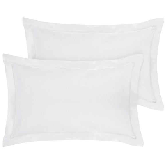 Royale Linens Pillow Shams 2 Pack King Size 20x36 Inch - Brushed 1800 Microfiber - Bed Pillow Shams, Wrinkle & Fade Resistant Super Soft and Cozy - Envelope Closure - Oxford Pillowcase (King,White)