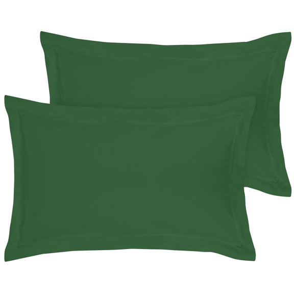 Royale Linens Pillow Shams 2 Pack King Size 20x36 Inch-Brushed 1800 Microfiber-Bed Pillow Shams, Wrinkle & Fade Resistant Super Soft and Cozy- Envelope Closure-Oxford Pillow Case (King, Hunter Green)