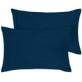 thumbnail image 1 of Royale Linens Pillow Shams 2 Pack Standard Size 20x26 Inch- Brushed 1800 Microfiber- Bed Pillow Shams, Wrinkle & Fade Resistant Super Soft and Cozy -Envelope Closure - Oxford Pillowcase (Std, Navy), 1 of 1