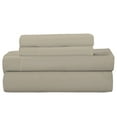 thumbnail image 1 of Royale Linens 4-Piece Beige 100% Cotton Bed Sheet Set, Queen – Ultra Soft, 1 of 5
