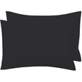 thumbnail image 1 of Royale Linens Queen Pillowcase Set of 2 - Bed Pillow Cover - 20" x 30" - Black Pillowcases - 1800 Brushed Microfiber, Wrinkle & Fade Resistant - Soft & Cozy- Queen Size Pillow Case (Queen, Black) Black Queen Pillow Case (20'x30'), 1 of 9