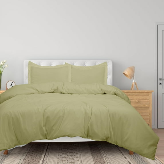 Royale Linens Sage Green Duvet Cover King Size - King Duvet Cover Set - 3 Piece Double Brushed King Duvet Covers with Zipper Closure, 1 Duvet Cover 104x90 inches and 2 Pillow Shams (King, Sage Green)