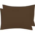 thumbnail image 1 of Royale Linens Standard Pillowcase Set of 2 - Bed Pillow Cover - Brown Pillowcases - 1800 Brushed Microfiber, Wrinkle & Fade Resistant - Soft & Cozy- Standard Size Pillow Case (Standard, Chocolate) Chocolate Brown Standard Pillow case (20'x26'), 1 of 9